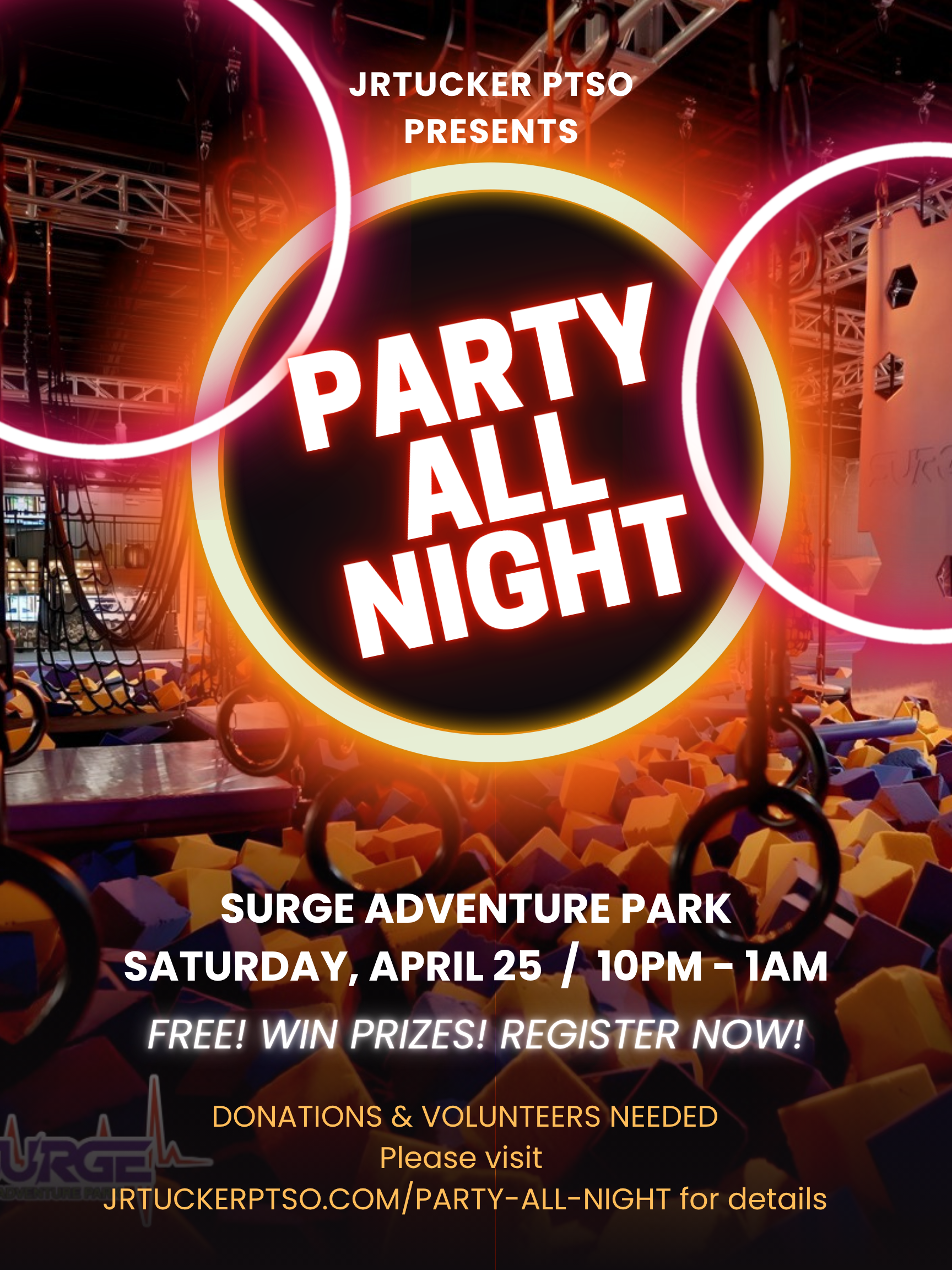 Sign Up for Party All Night on April 25