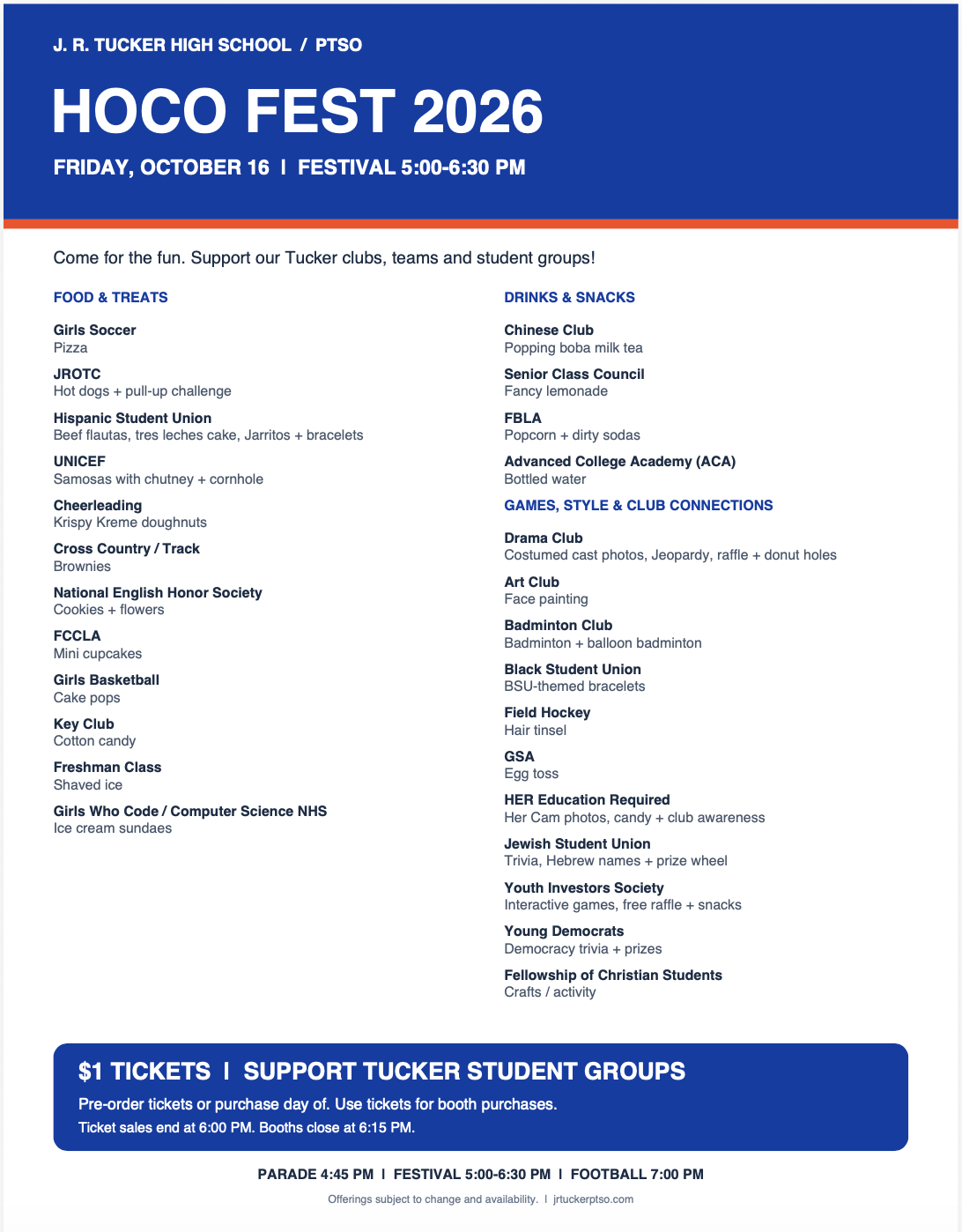 Don’t miss HOCO Fest this Friday 10/16!
